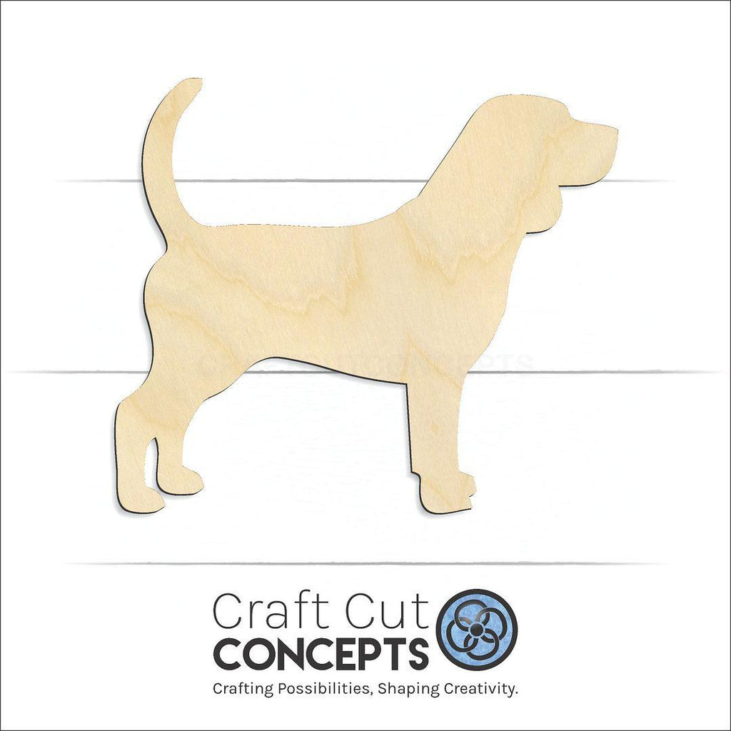 Craft Cut Concepts Logo under a wood Beagle craft shape and blank