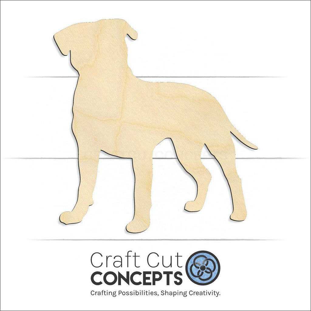 Craft Cut Concepts Logo under a wood Pitbull craft shape and blank