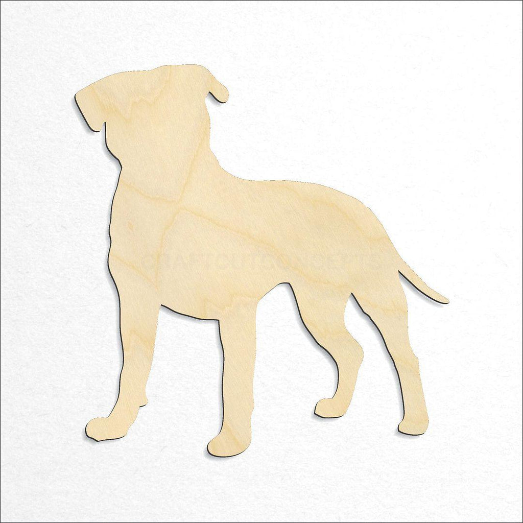 Wooden Pitbull craft shape available in sizes of 2 inch and up