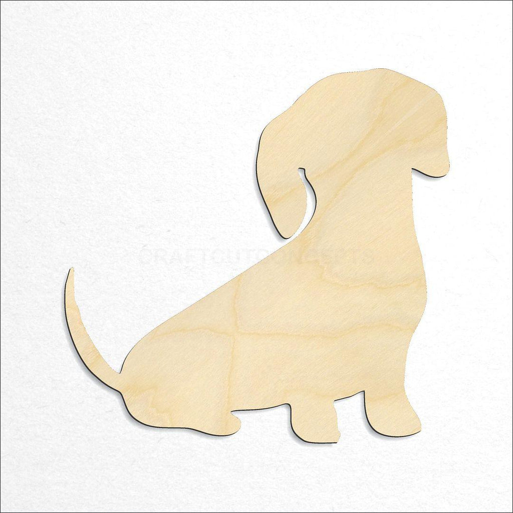 Wooden Dachshund craft shape available in sizes of 2 inch and up