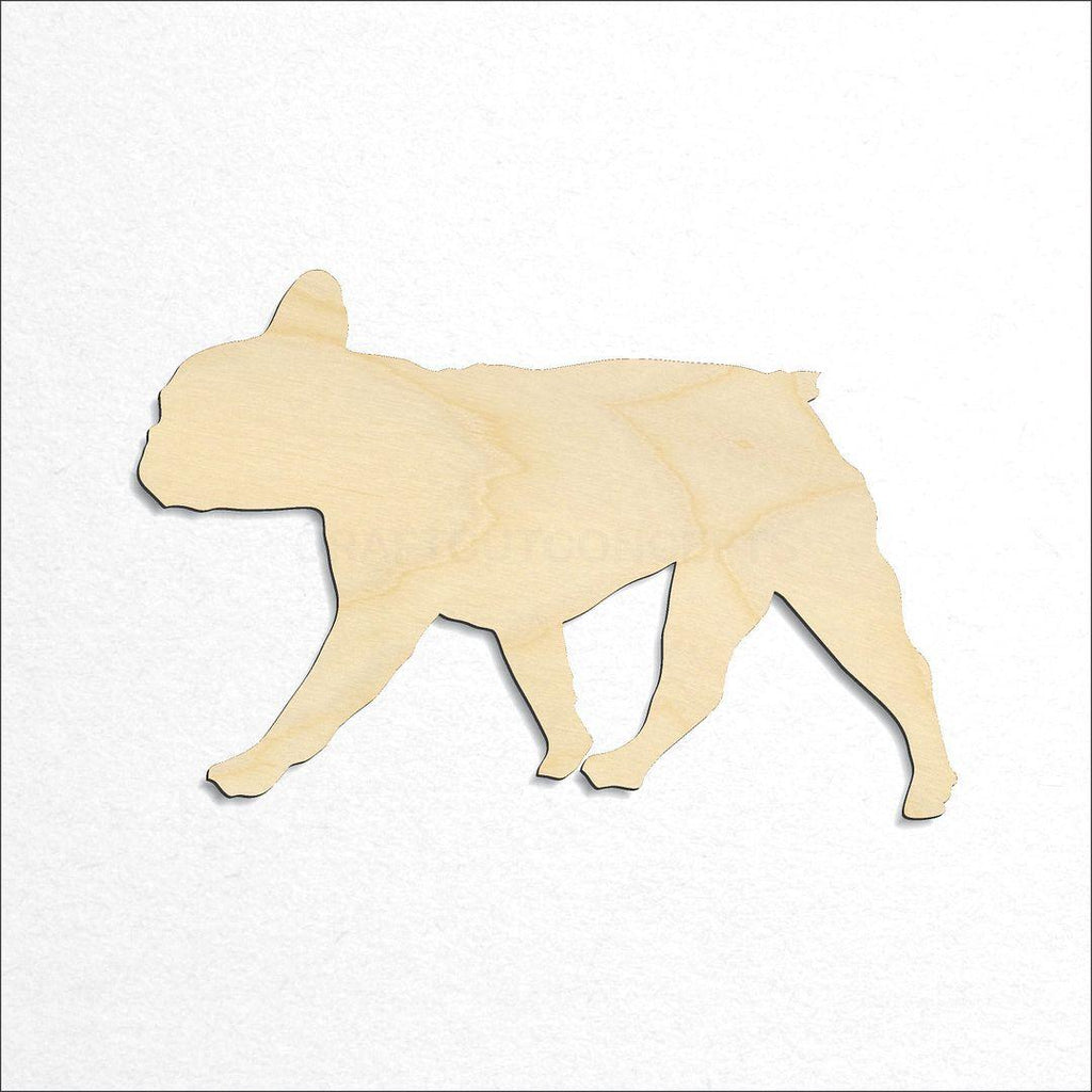 Wooden French Bulldog craft shape available in sizes of 2 inch and up