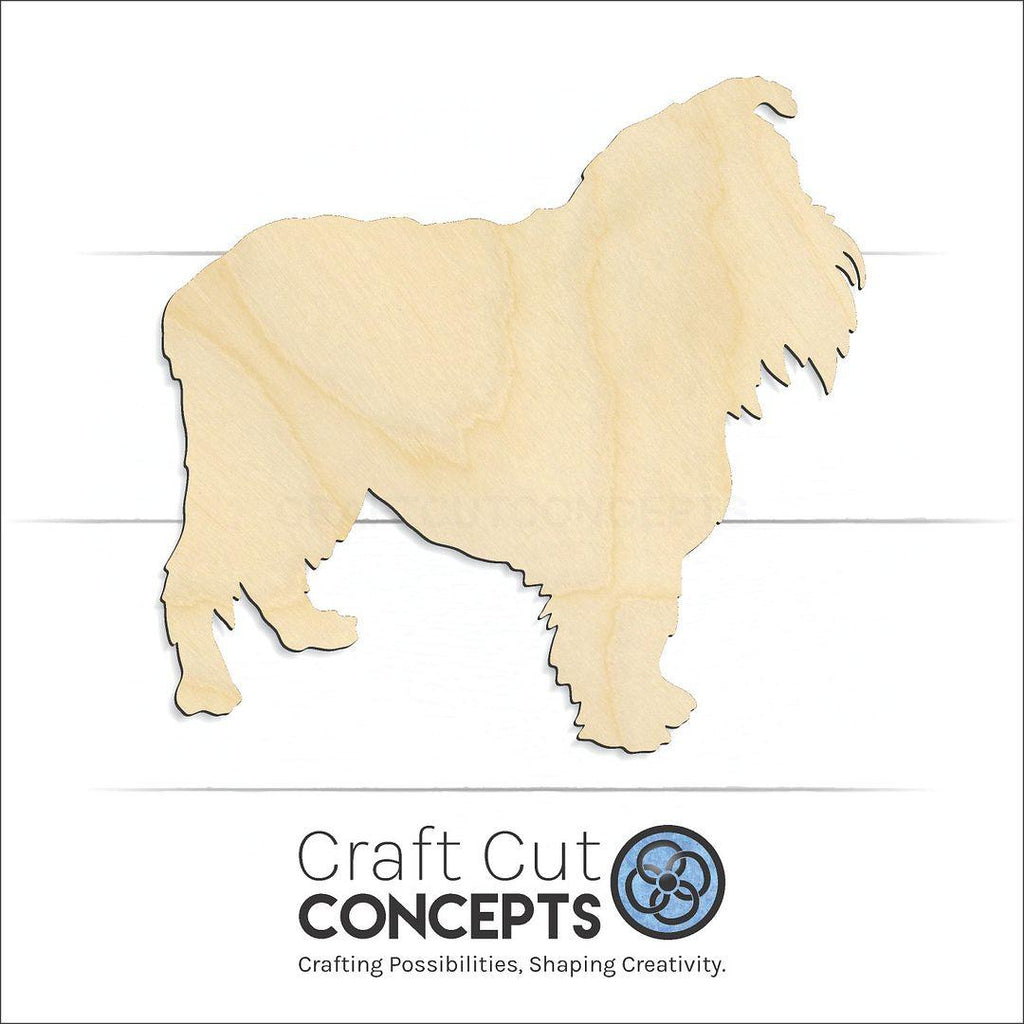 Craft Cut Concepts Logo under a wood Dog - Brussels Griffon craft shape and blank