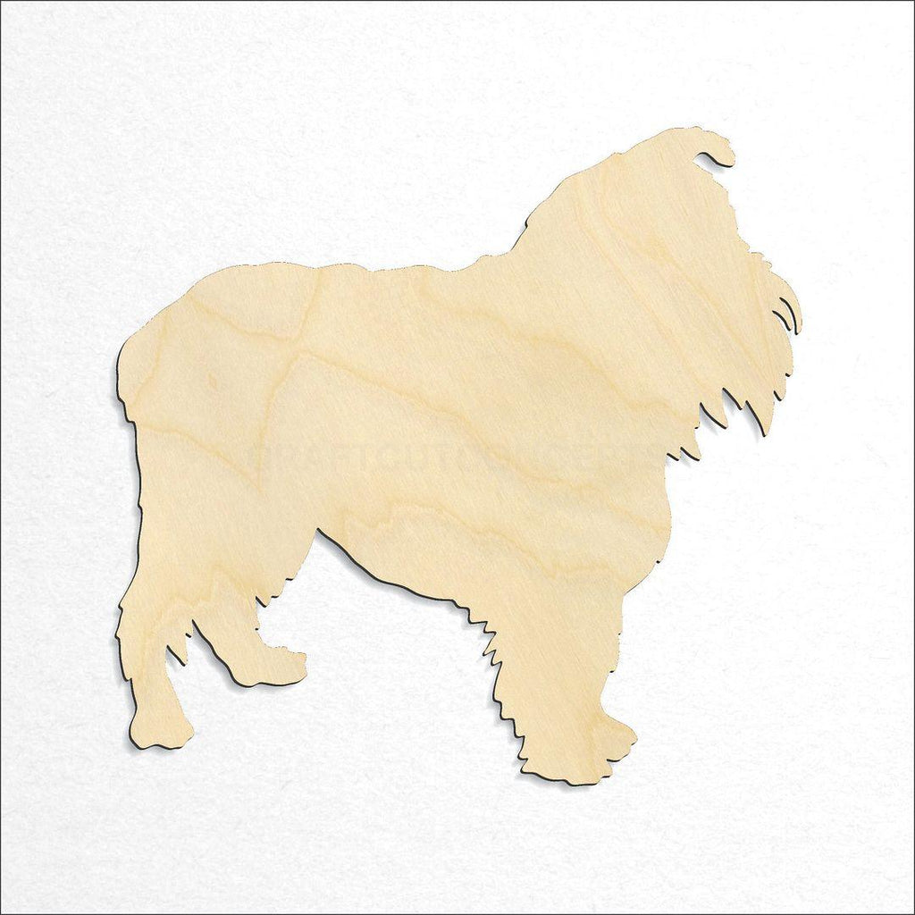 Wooden Dog - Brussels Griffon craft shape available in sizes of 2 inch and up