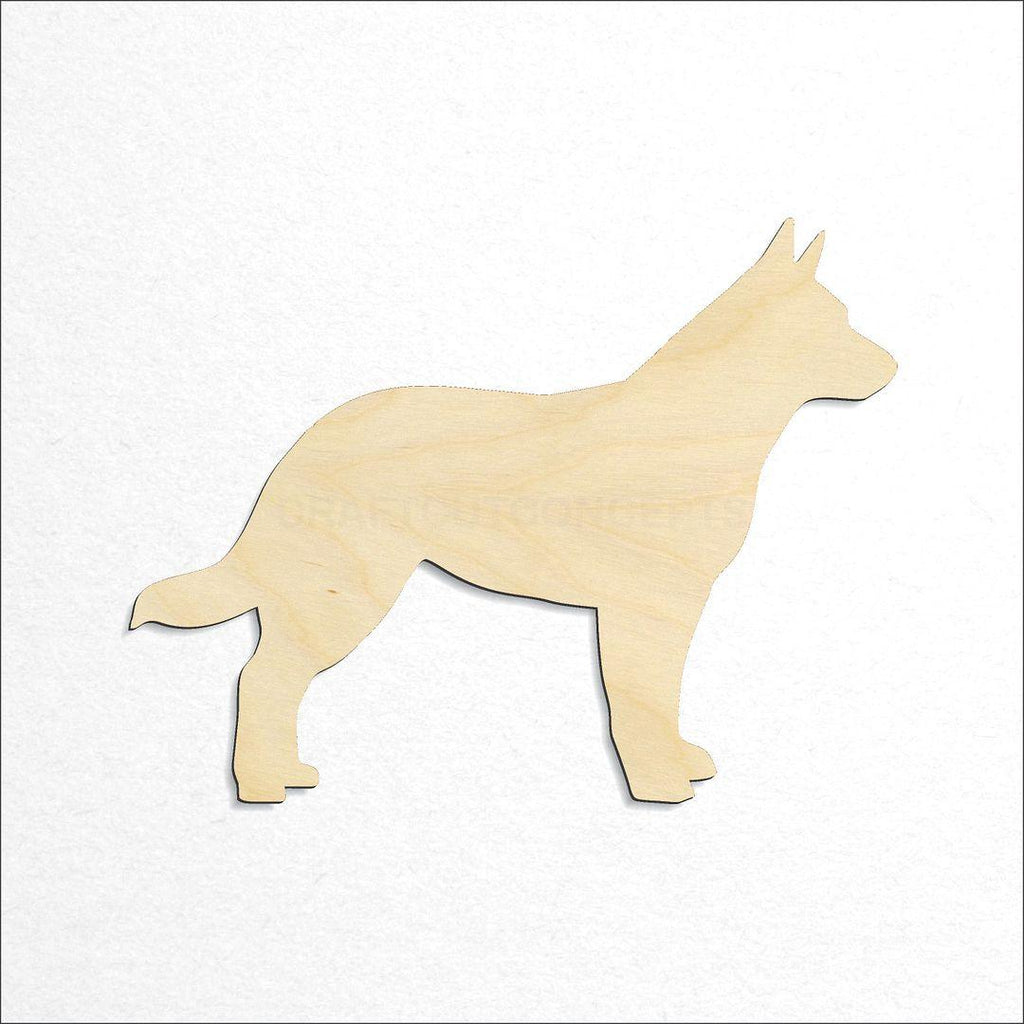 Wooden Husky craft shape available in sizes of 2 inch and up