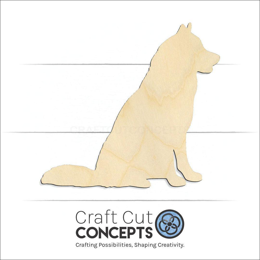 Craft Cut Concepts Logo under a wood Husky craft shape and blank