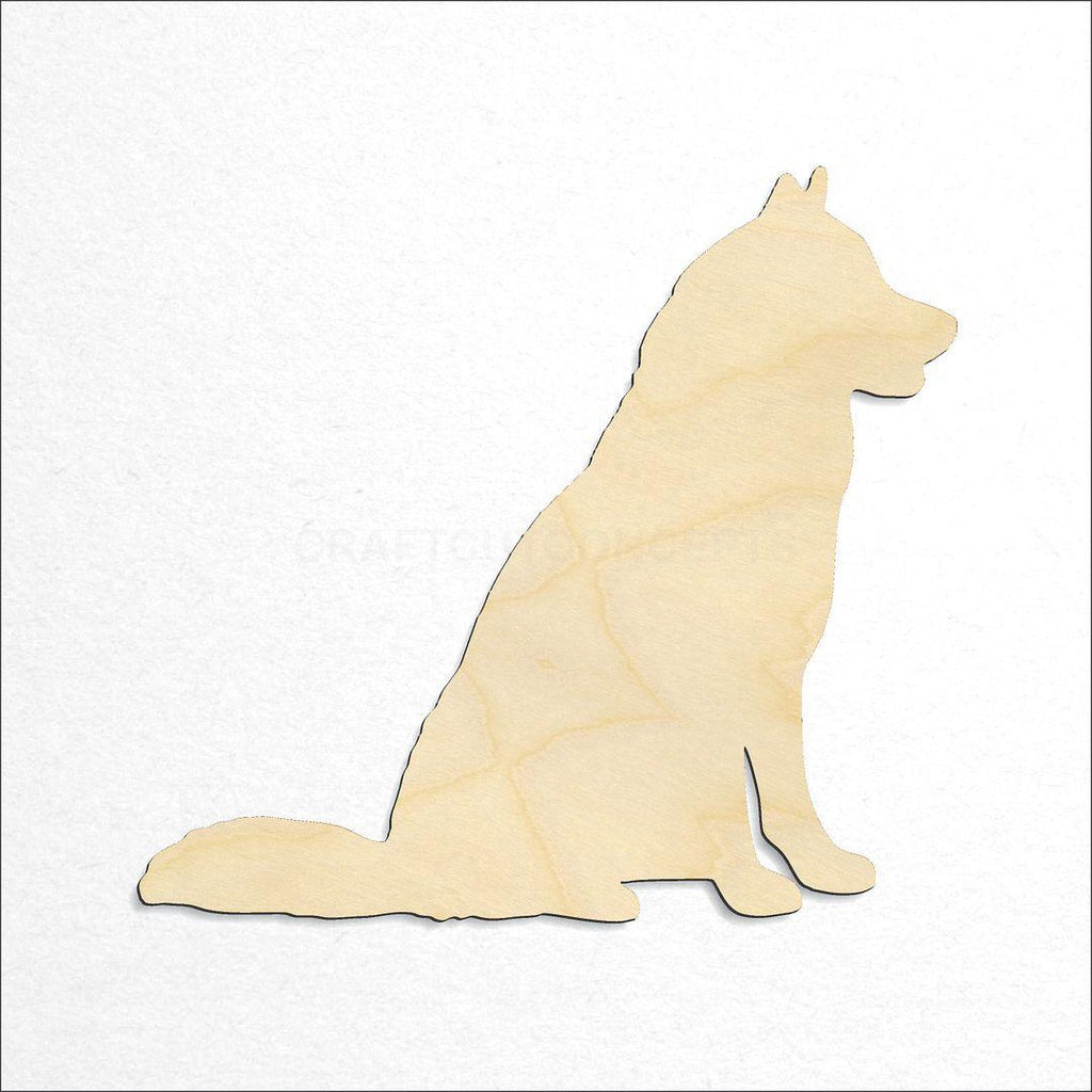 Wooden Husky craft shape available in sizes of 2 inch and up