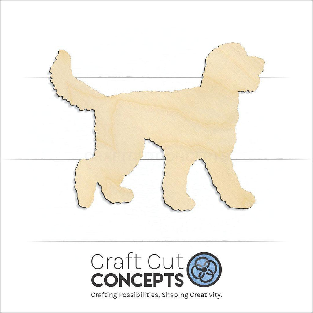 Craft Cut Concepts Logo under a wood Doodle craft shape and blank