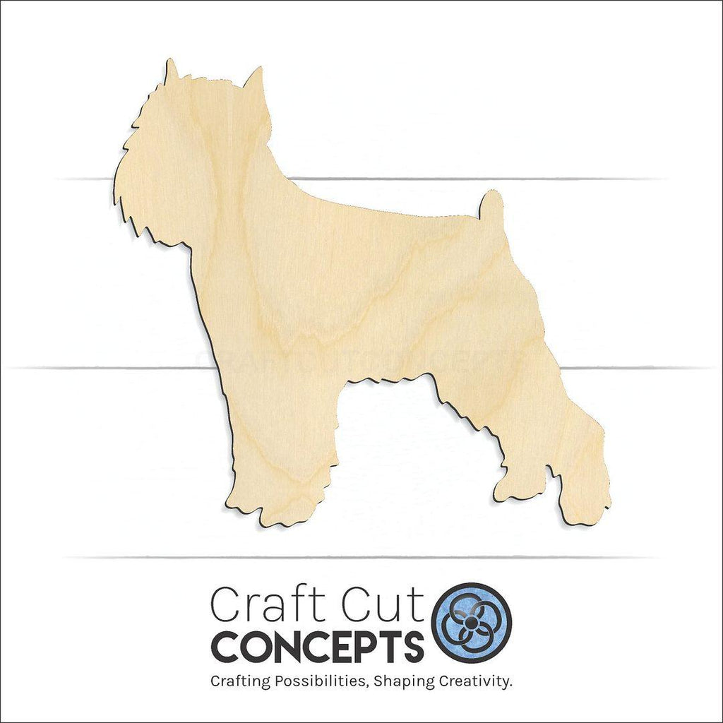 Craft Cut Concepts Logo under a wood Dog - Brussels Griffon-2 craft shape and blank