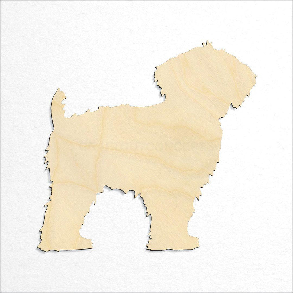 Wooden Morkie craft shape available in sizes of 2 inch and up