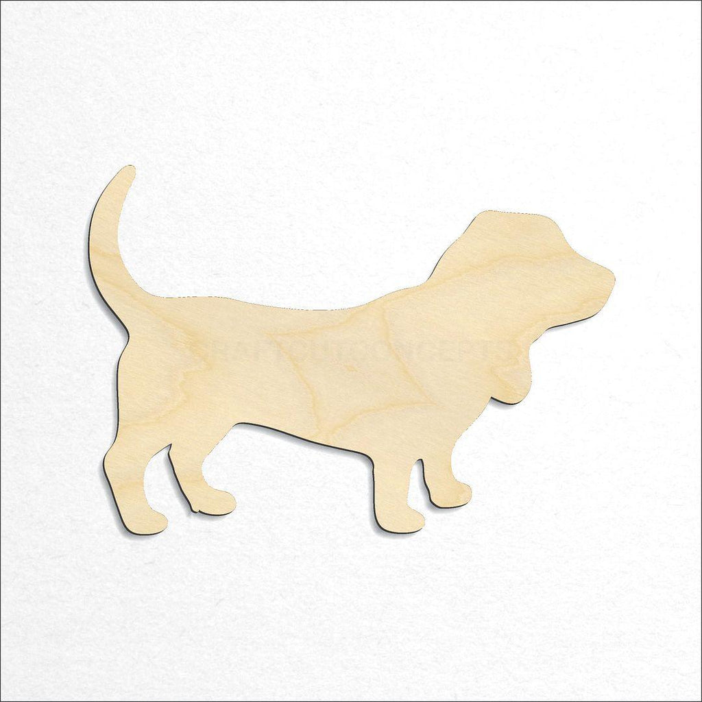 Wooden Basset Hound craft shape available in sizes of 2 inch and up