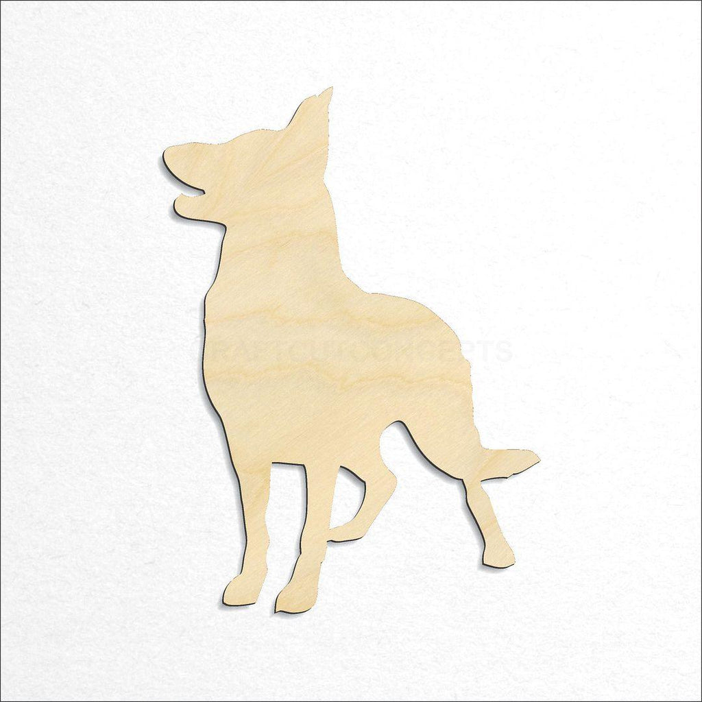 Wooden German Shepard craft shape available in sizes of 3 inch and up