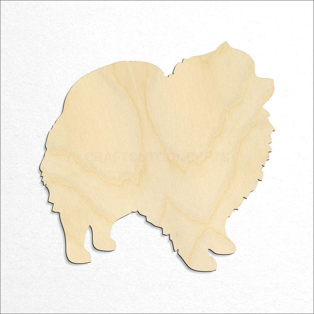 Wooden Pomeranian craft shape available in sizes of 2 inch and up