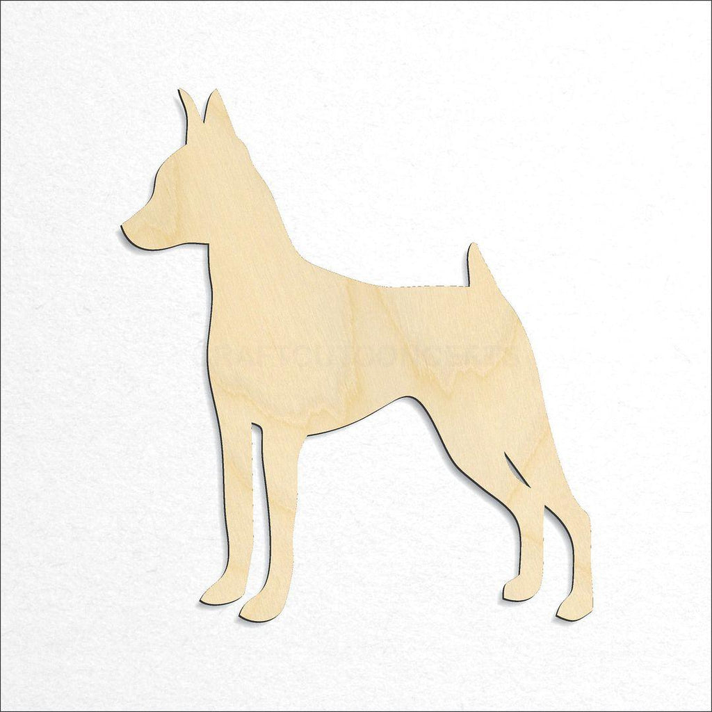 Wooden Miniature Pinscher craft shape available in sizes of 2 inch and up