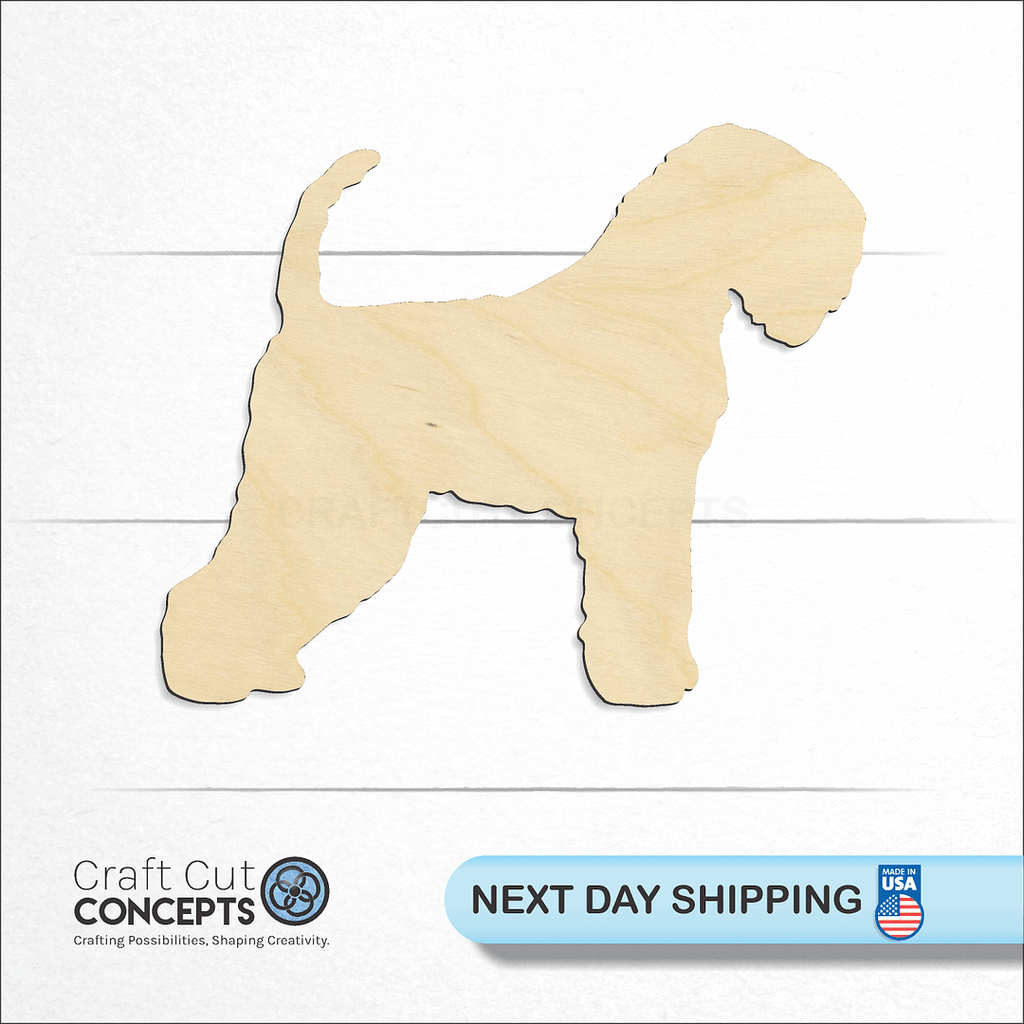 Craft Cut Concepts logo and next day shipping banner with an unfinished wood Wheaten craft shape and blank