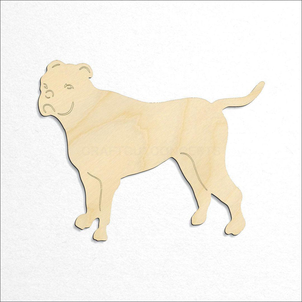 Wooden Dog - Bull Dog craft shape available in sizes of 2 inch and up