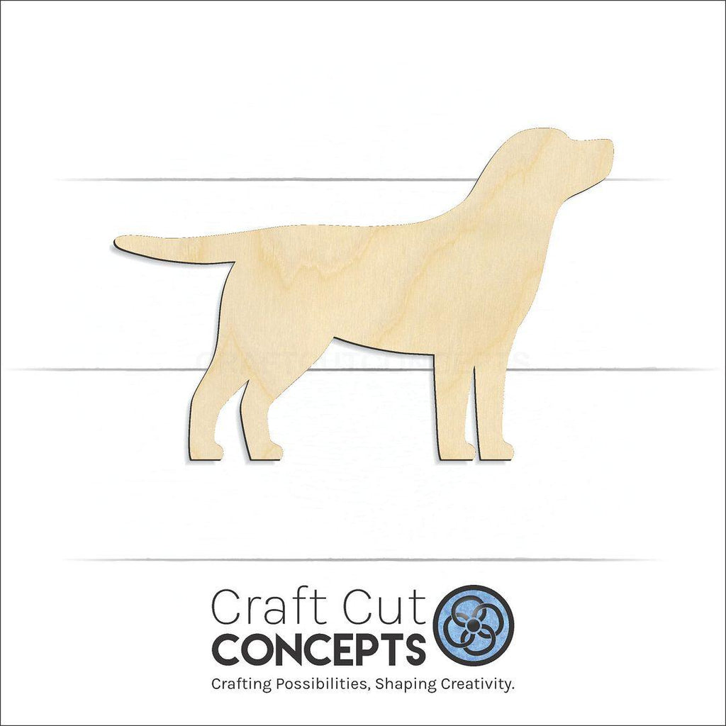 Craft Cut Concepts Logo under a wood Retriever craft shape and blank