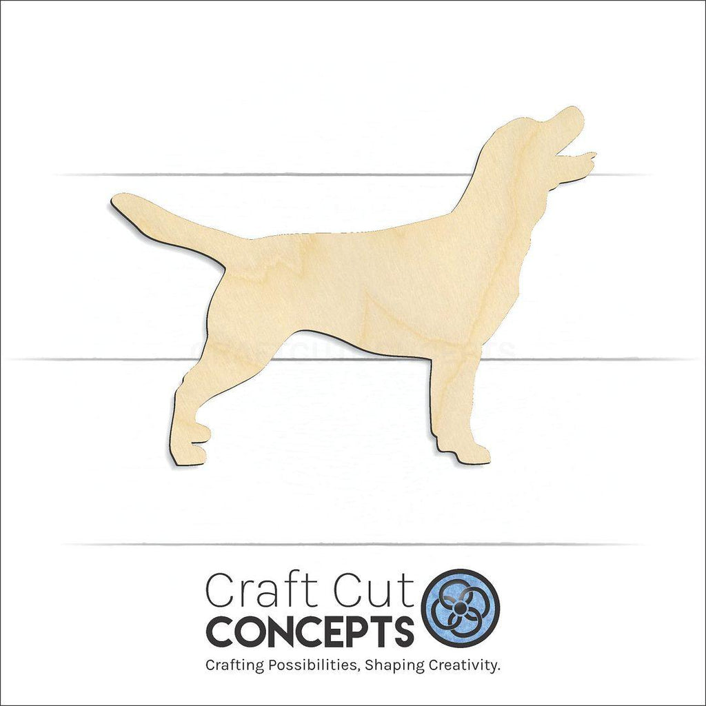 Craft Cut Concepts Logo under a wood Retriever craft shape and blank