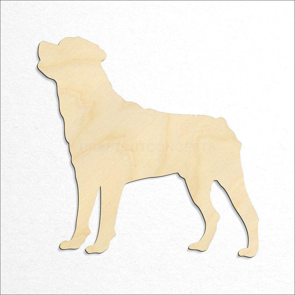 Wooden Rottweiler craft shape available in sizes of 2 inch and up