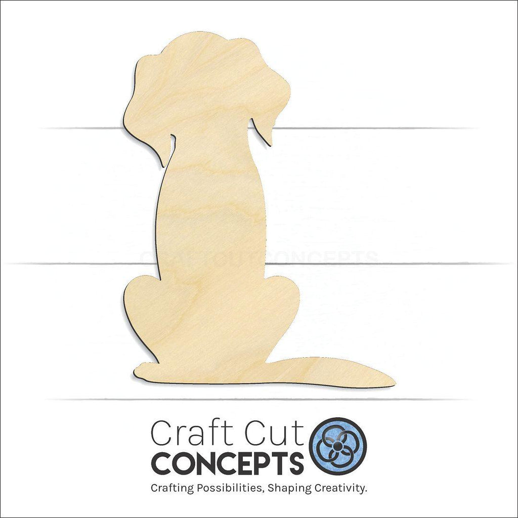 Craft Cut Concepts Logo under a wood Cute Dog craft shape and blank