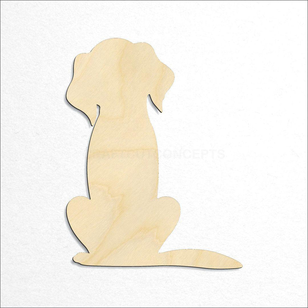 Wooden Cute Dog craft shape available in sizes of 1 inch and up