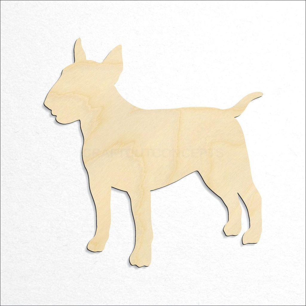 Wooden Dog - Bull Terrier craft shape available in sizes of 2 inch and up