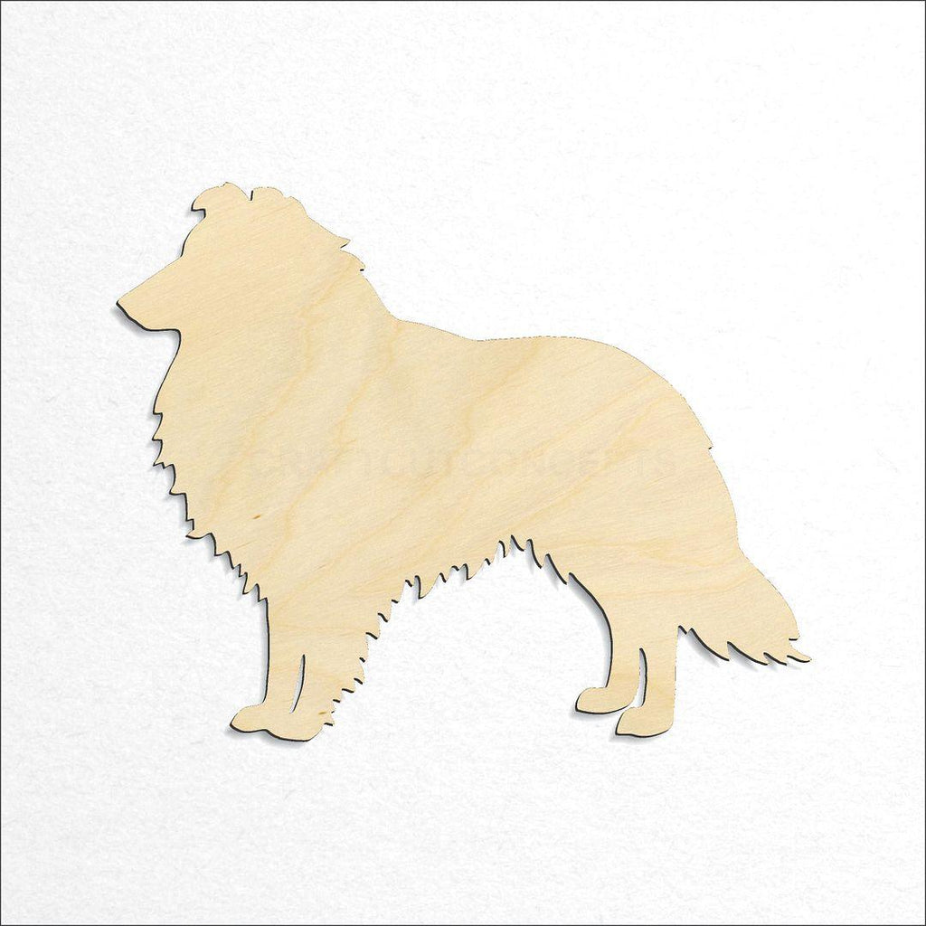 Wooden Border Collie craft shape available in sizes of 2 inch and up