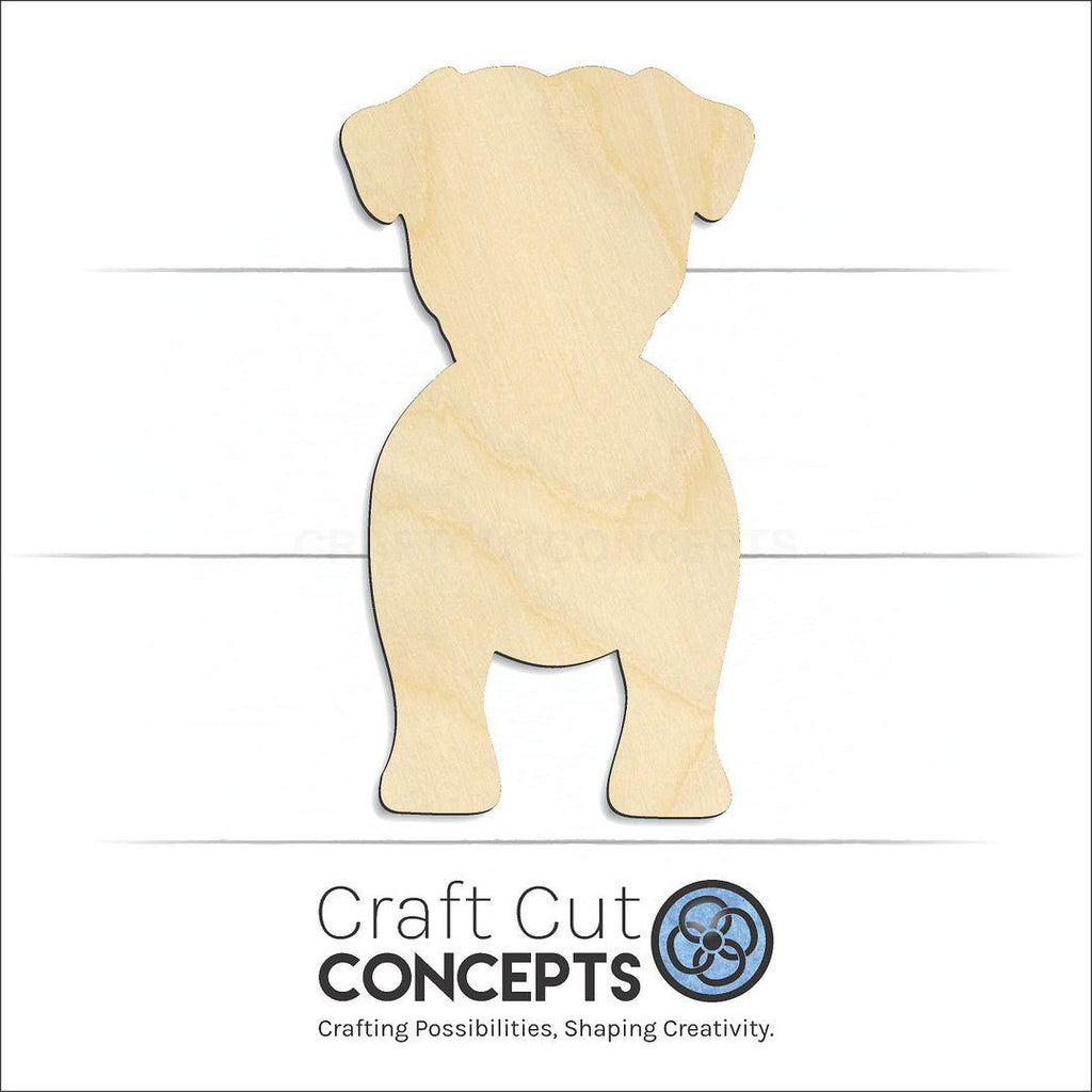 Craft Cut Concepts Logo under a wood Pug Back Dog craft shape and blank