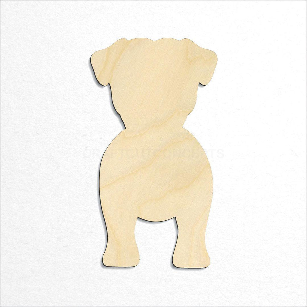 Wooden Pug Back Dog craft shape available in sizes of 2 inch and up