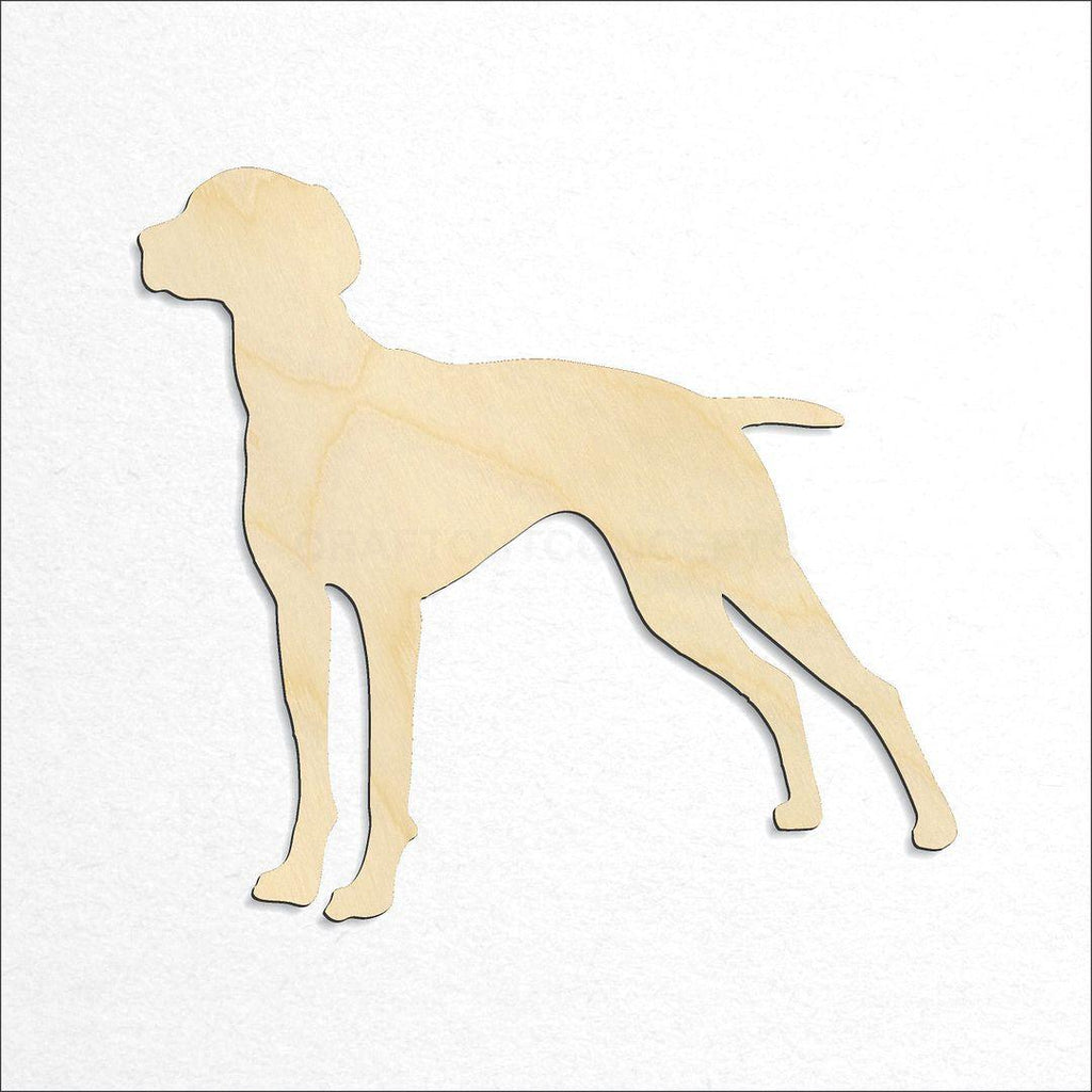 Wooden Weimaraner craft shape available in sizes of 2 inch and up