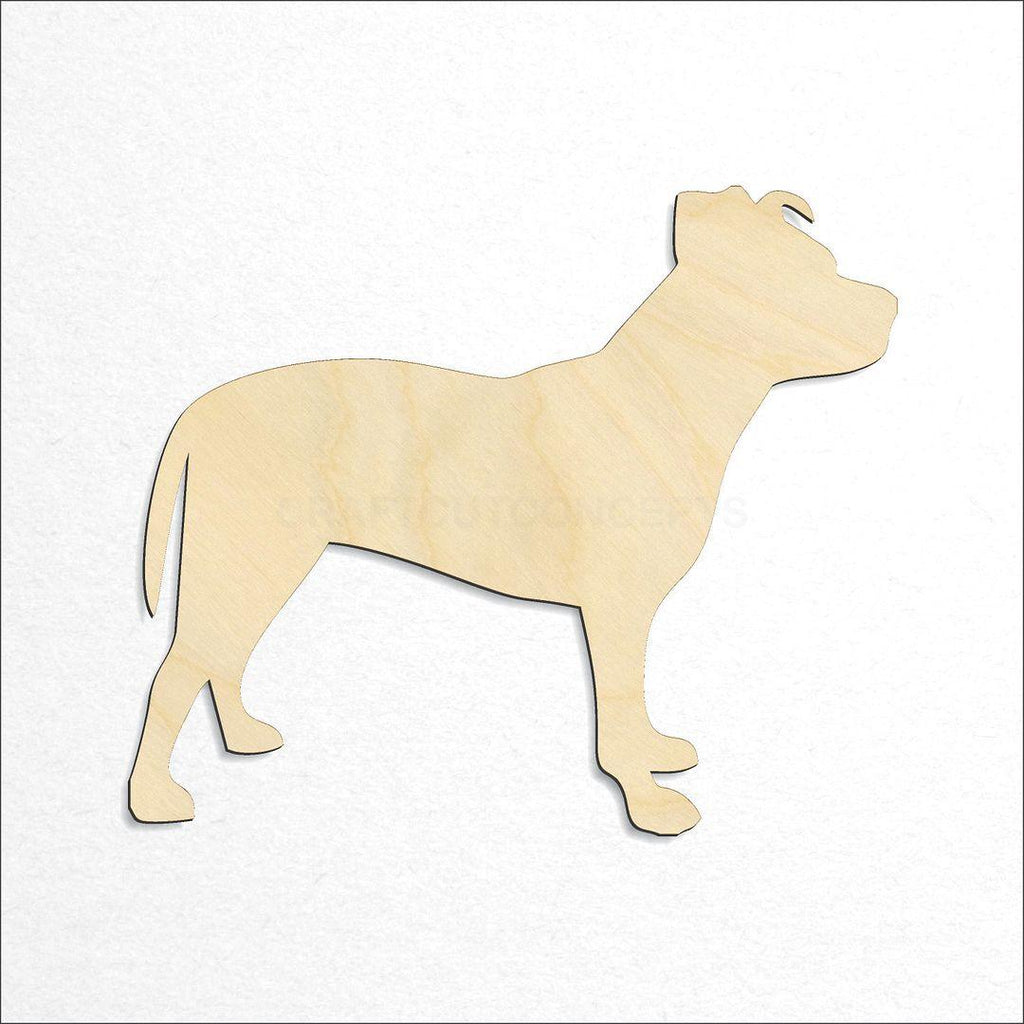 Wooden Pitbull craft shape available in sizes of 2 inch and up