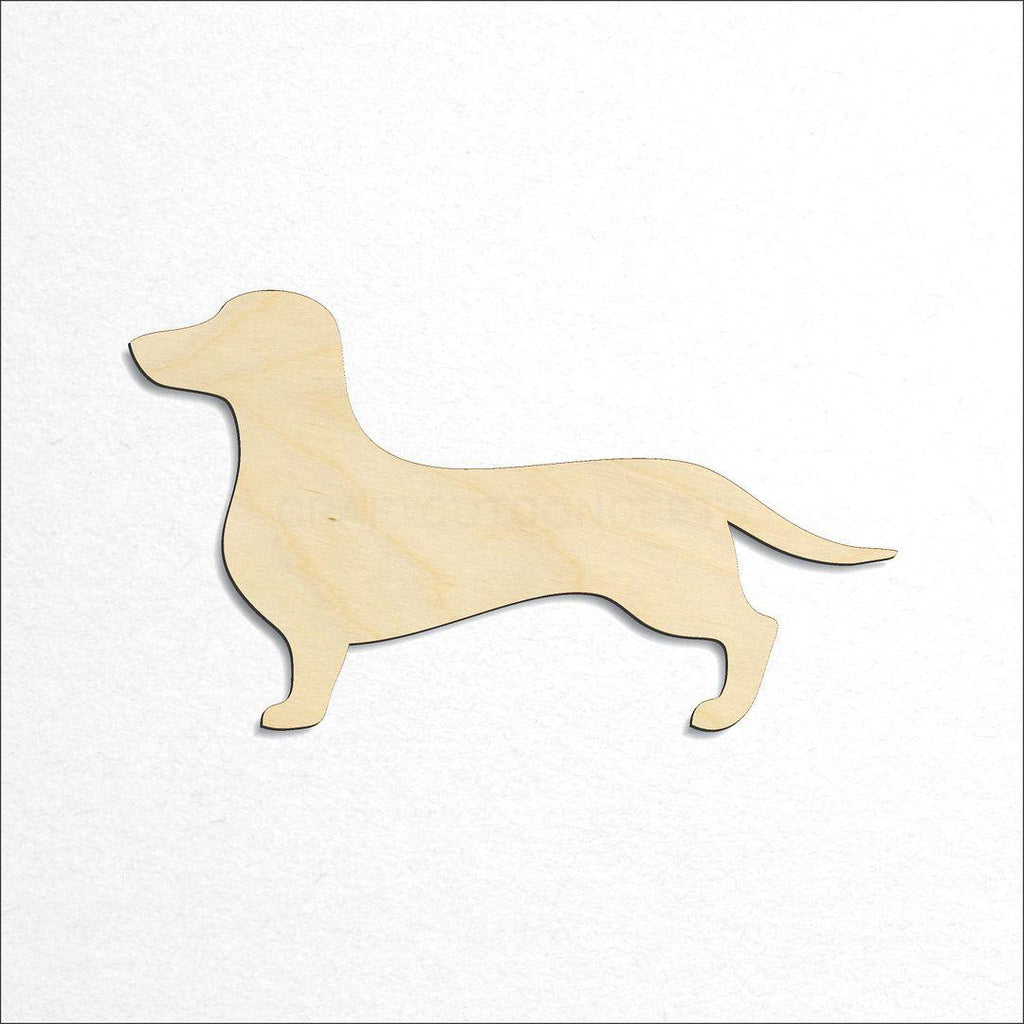 Wooden Dachshund Dog craft shape available in sizes of 2 inch and up