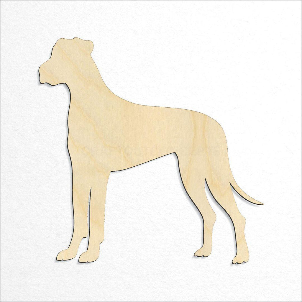 Wooden Great Dane craft shape available in sizes of 2 inch and up