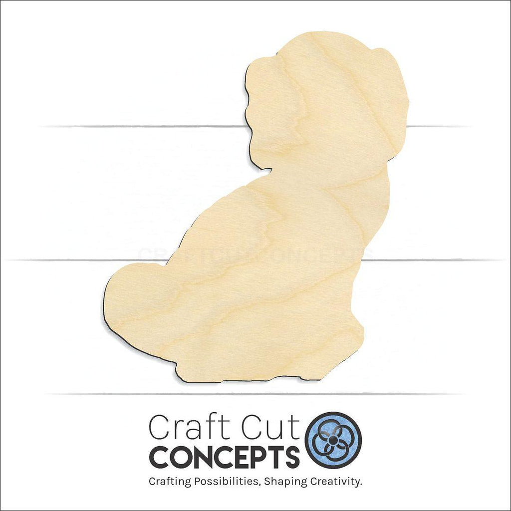 Craft Cut Concepts Logo under a wood Puppy Dog craft shape and blank