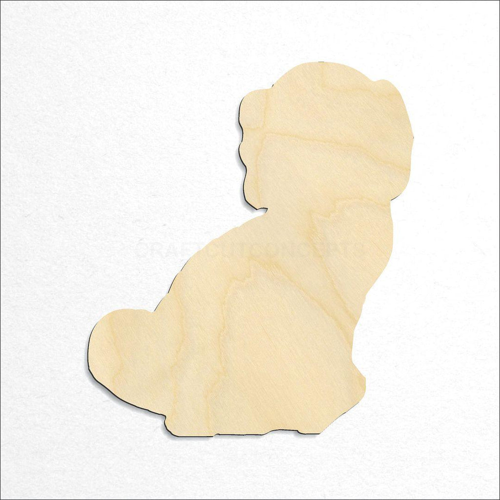 Wooden Puppy Dog craft shape available in sizes of 1 inch and up