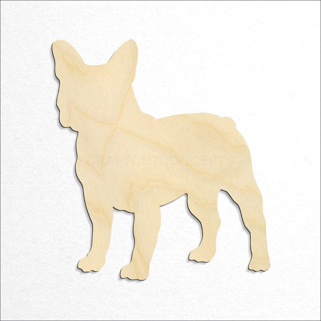 Wooden French Bull Dog craft shape available in sizes of 2 inch and up