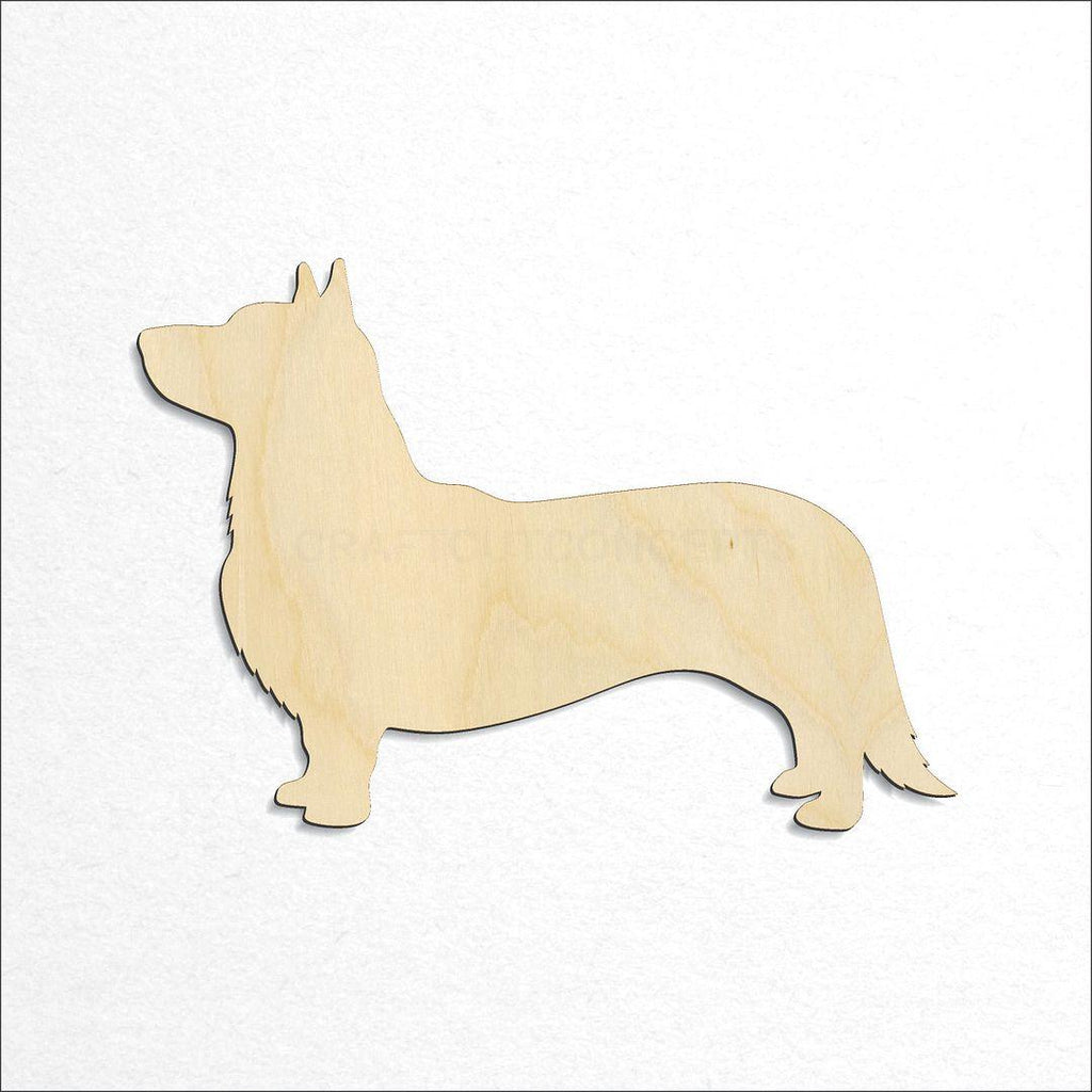 Wooden Cardigan Welsh Corgi craft shape available in sizes of 2 inch and up