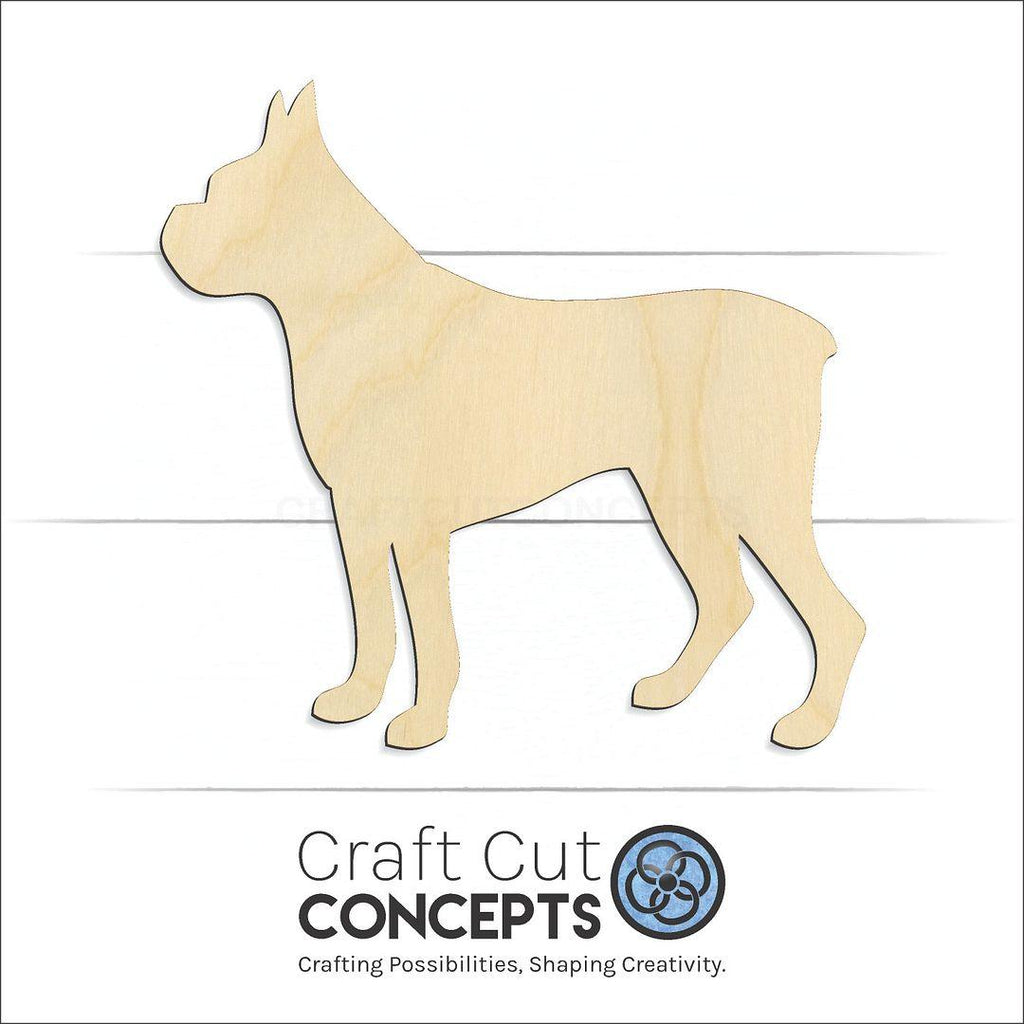 Craft Cut Concepts Logo under a wood Pit Bull craft shape and blank