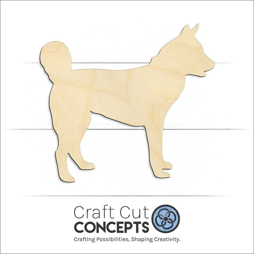 Craft Cut Concepts Logo under a wood Husky craft shape and blank