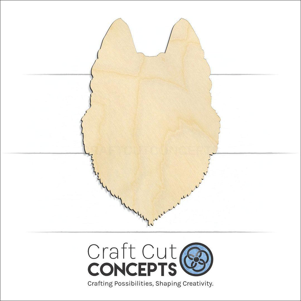 Craft Cut Concepts Logo under a wood Husky Head craft shape and blank