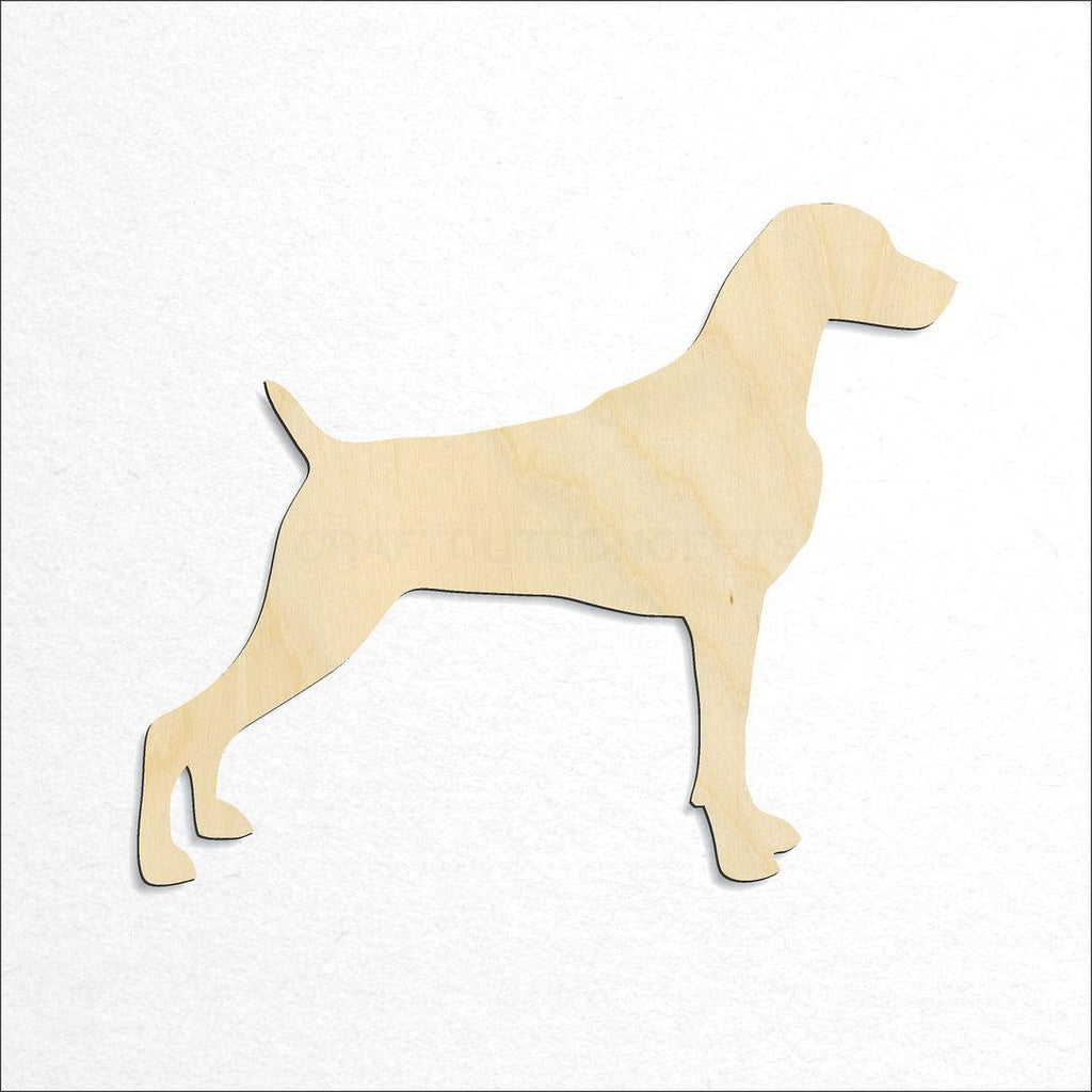 Wooden Weimaraner craft shape available in sizes of 2 inch and up