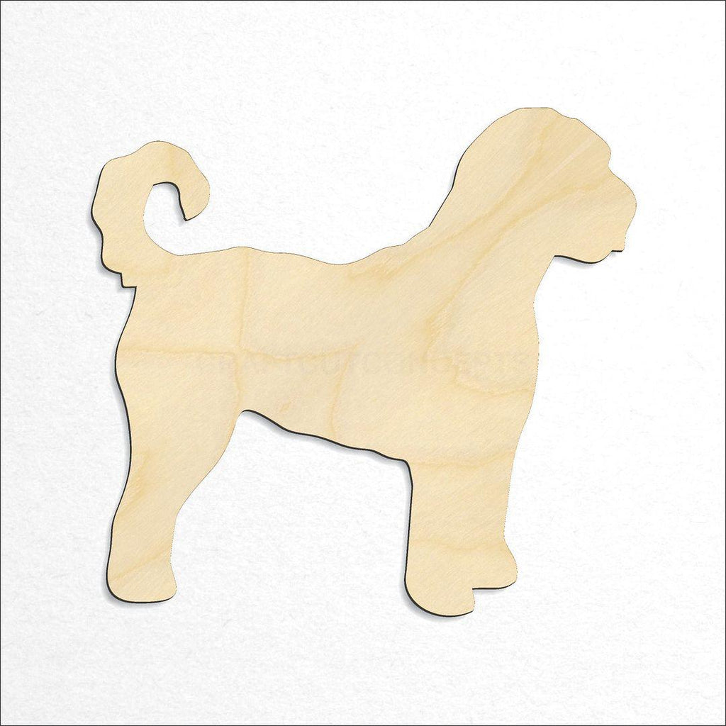 Wooden Golden Doodle craft shape available in sizes of 1 inch and up