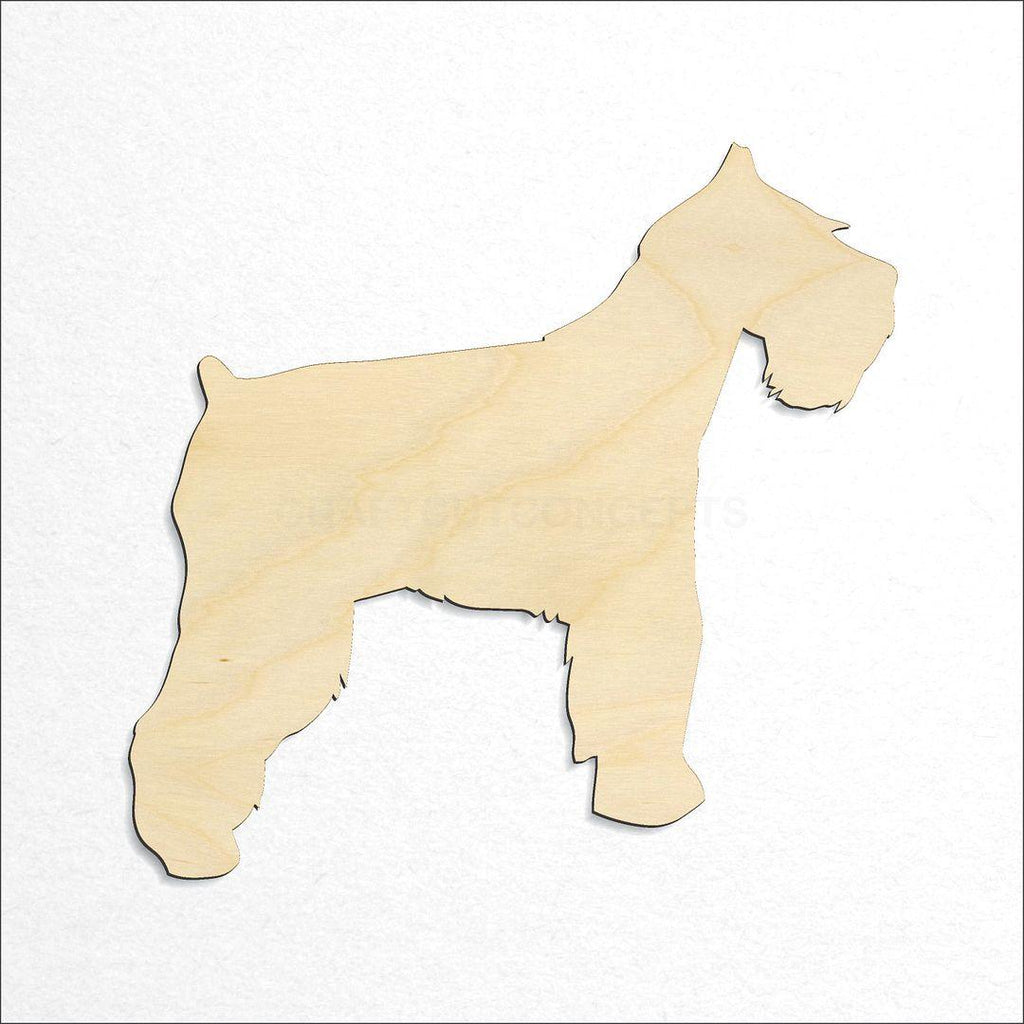 Wooden Schnauzer craft shape available in sizes of 2 inch and up