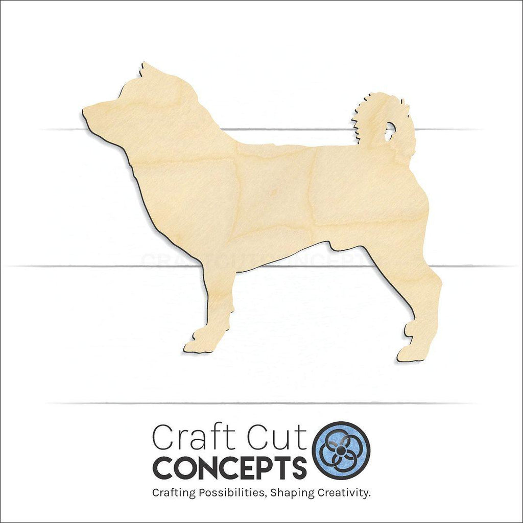 Craft Cut Concepts Logo under a wood Shiba Inu craft shape and blank