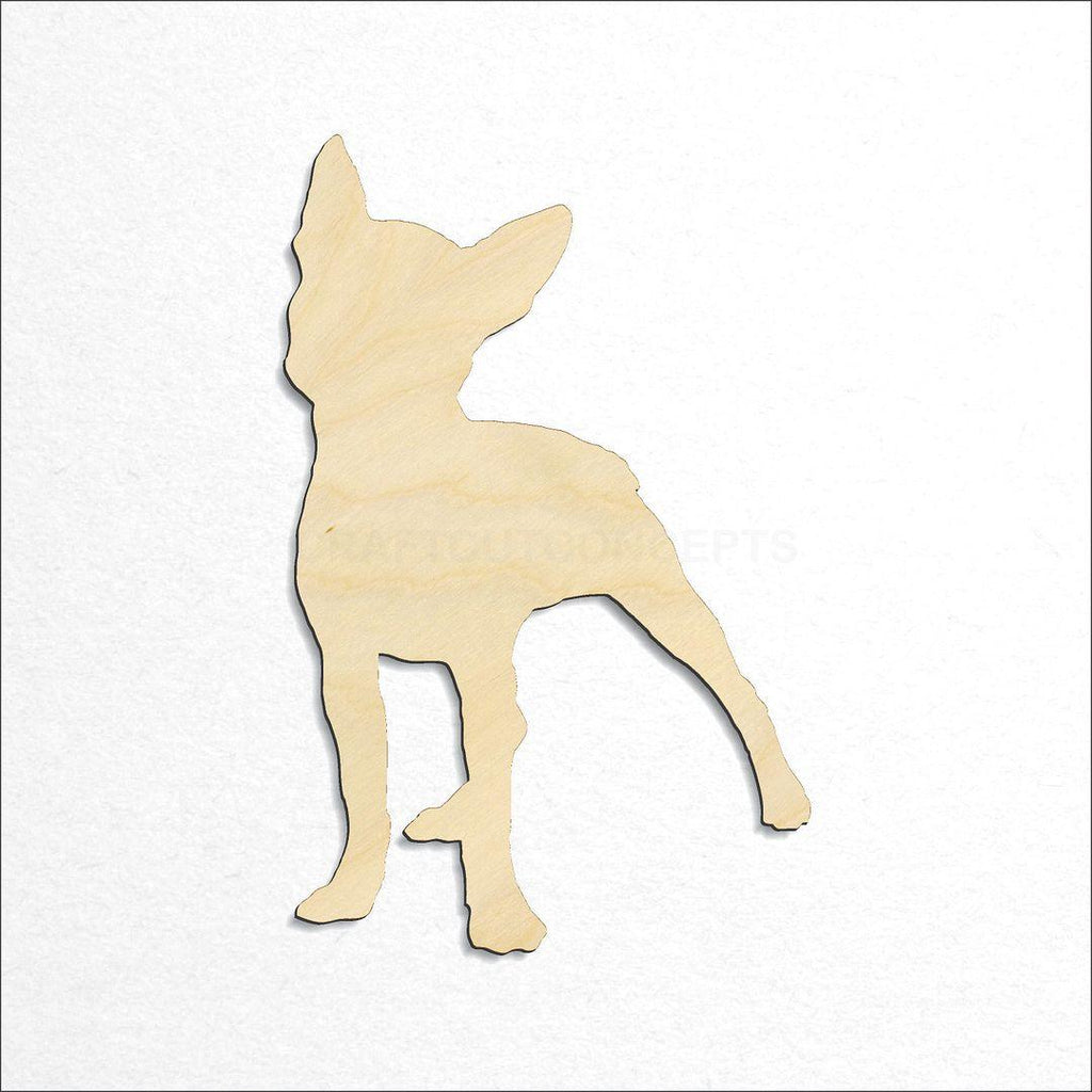 Wooden Boston Terrier craft shape available in sizes of 2 inch and up