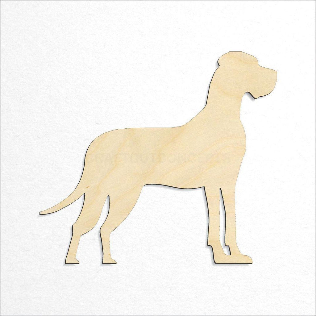 Wooden Great Dane craft shape available in sizes of 2 inch and up