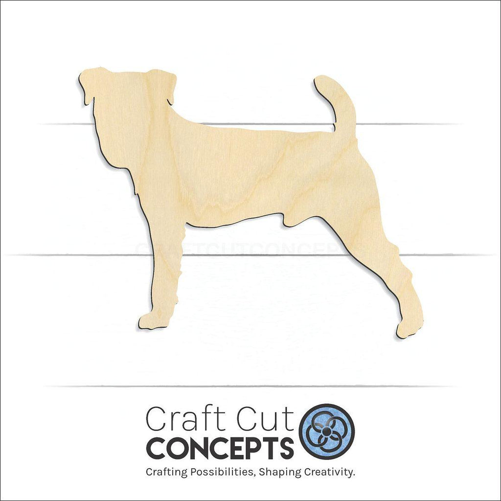 Craft Cut Concepts Logo under a wood Jack Russel Terrier craft shape and blank