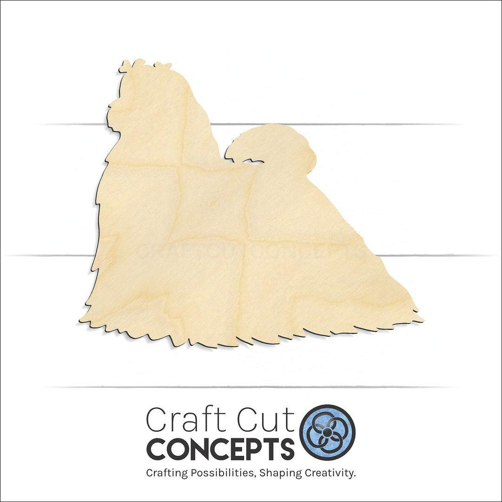 Craft Cut Concepts Logo under a wood Maltese craft shape and blank