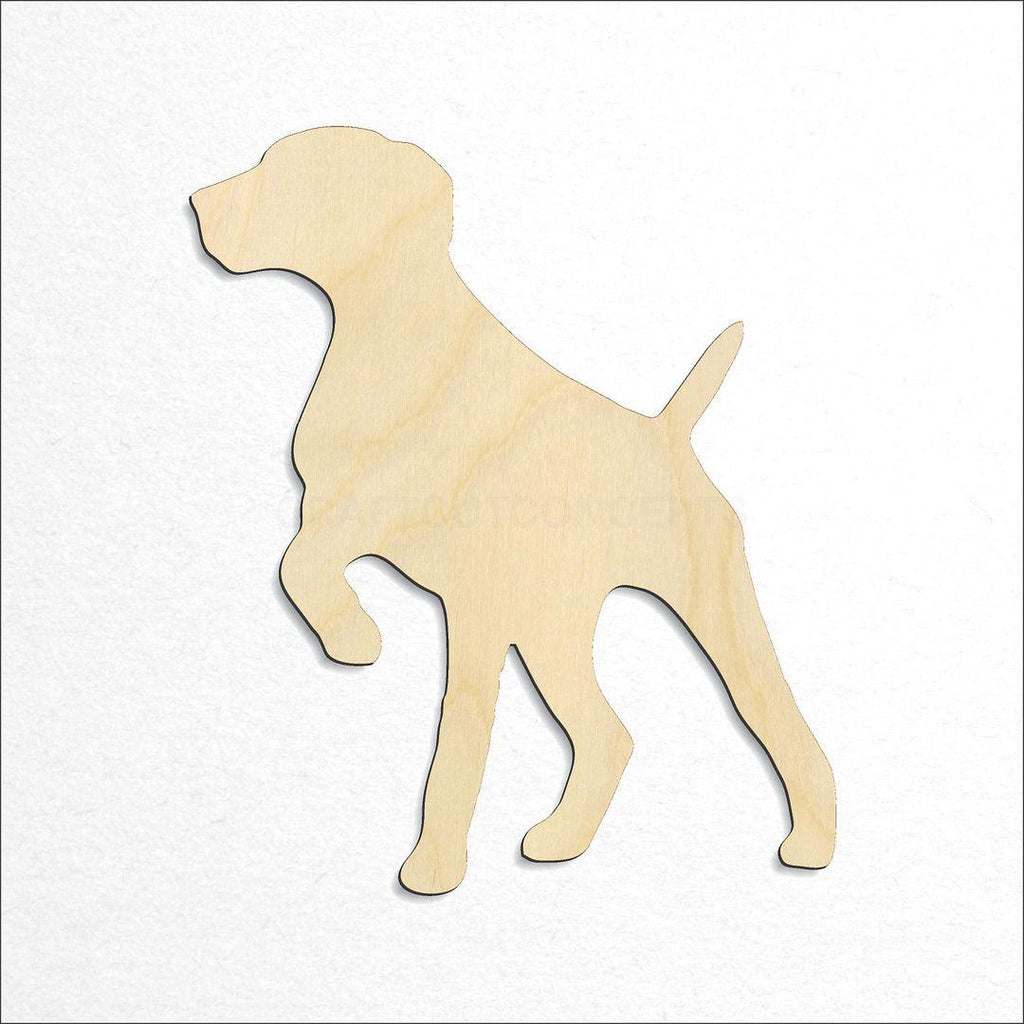 Wooden German Shorthaired Pointer craft shape available in sizes of 2 inch and up