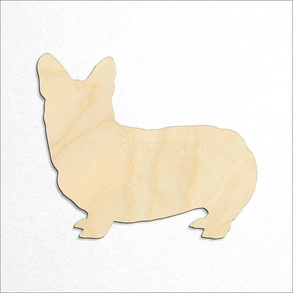 Wooden Corgi craft shape available in sizes of 2 inch and up