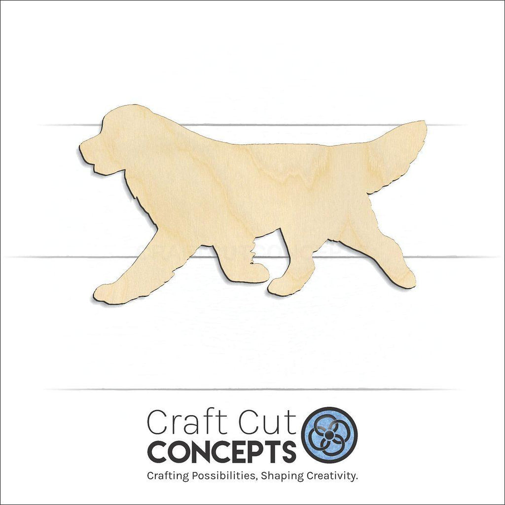 Craft Cut Concepts Logo under a wood Golden Retriever LAUNCH MID-YEAR PRIV craft shape and blank